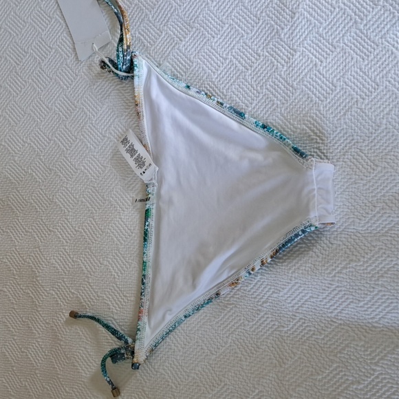 NWT Vitamin A Womens Multi Color Snakeskin Print Bikini String Swim Bottom XL-12 - Picture 5 of 9